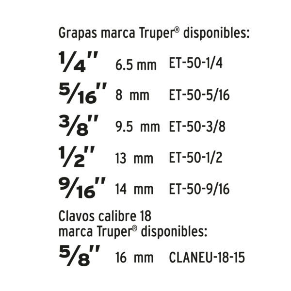 ENGRAMPADORA/CLAVADORA PROFESIONAL TIPO PISTOLA 17981 - TRUPER - Imagen 4