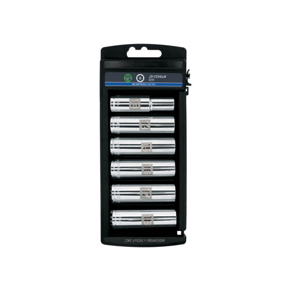 JUEGO DE 6 DADOS TUBULARES HEXAGONALES MM, ENCASTRE 1/2" 14175 - TRUPER