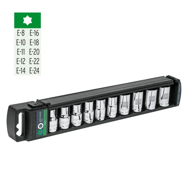 JUEGO DE 10 DADOS TORX  ENCASTRE 1/2" 10026 - TRUPER - Imagen 2