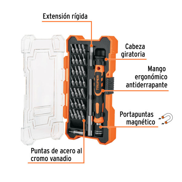 DESARMADOR DE JOYERO C/ 30 PUNTERAS Y EXTENSIÓN 14162 - TRUPER - Imagen 3