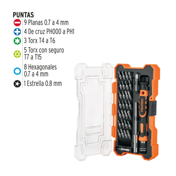 DESARMADOR DE JOYERO C/ 30 PUNTERAS Y EXTENSIÓN 14162 - TRUPER - Imagen 2