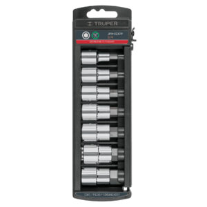 JUEGO DE PUNTERAS HEXAGONAL STD, DADO ENCASTRE 1/2", 102239 - TRUPER