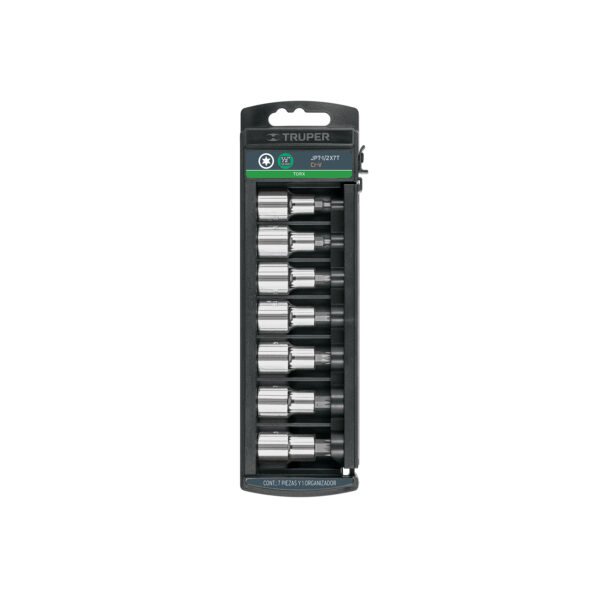 JUEGO DE PUNTERAS TORX, DADO ENCASTRE 1/2", 102237 - TRUPER