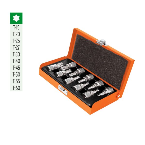 JUEGO DE 10 DADOS PUNTA TORX, ENCASTE 3/8" 13976 - TRUPER - Imagen 2