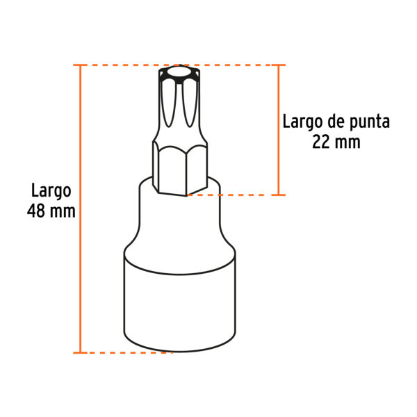 JUEGO DE 10 DADOS PUNTA TORX, ENCASTE 3/8" 13976 - TRUPER - Imagen 4