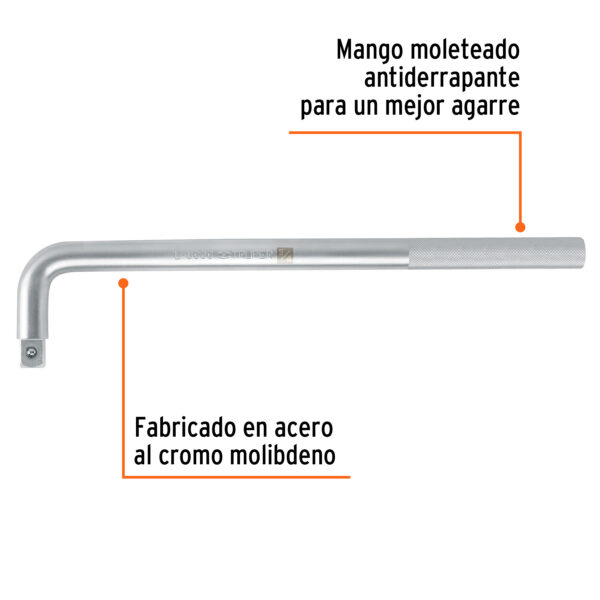PALANCA EN "L" DE 18", ENCASTRE 3/4" 13914 - TRUPER - Imagen 3