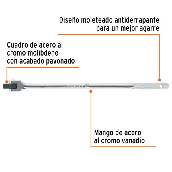 PALANCA ARTICULADA DE 17", ENCASTRE 1/2" 13412 - TRUPER - Imagen 3