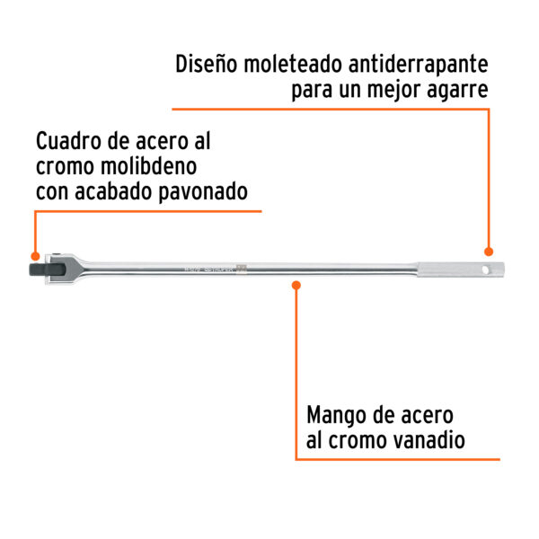 PALANCA ARTICULADA DE 18", ENCASTRE 1/2" 13924 - TRUPER - Imagen 3
