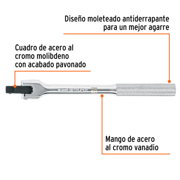 MANGO ARTICULADO DE 7 1/2" X 13MM, ENCASTRE 3/8" 13661 - TRUPER - Imagen 3