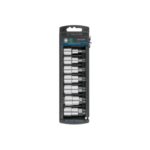 JUEGO DE PUNTERAS HEXAGONAL MM, DADO ENCASTRE 1/2", 102238 - TRUPER