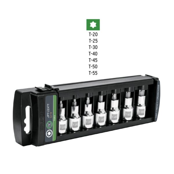 JUEGO DE PUNTERAS TORX, DADO ENCASTRE 1/2", 102237 - TRUPER - Imagen 2